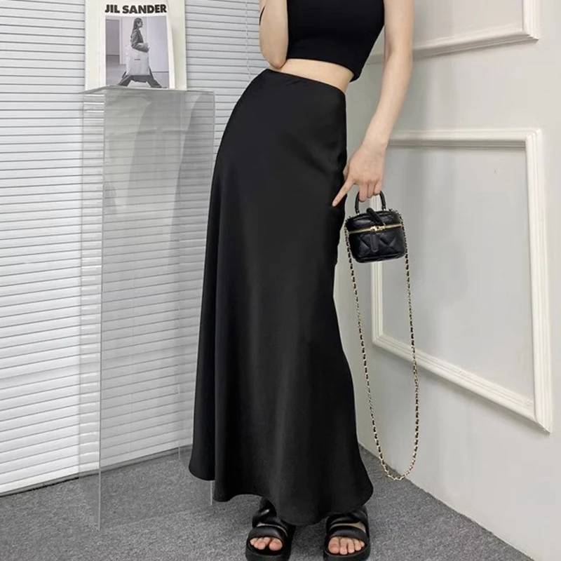 تنورات نسائية ببوق عالي الخصر ، فساتين سهرة أنيقة ، موضة نسائية ، شامبانيا سوداء وتنورات حورية البحر بنفسجية ، موضة ، مقاسات