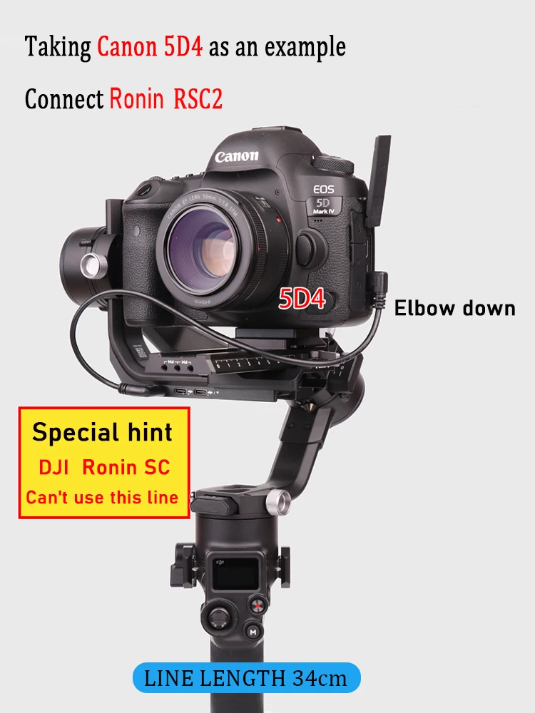 dji ronin rs2 rsc2 rs3 USB-C is applicable to Canon camera control type-c to Mini cable and type-c to Micro cable