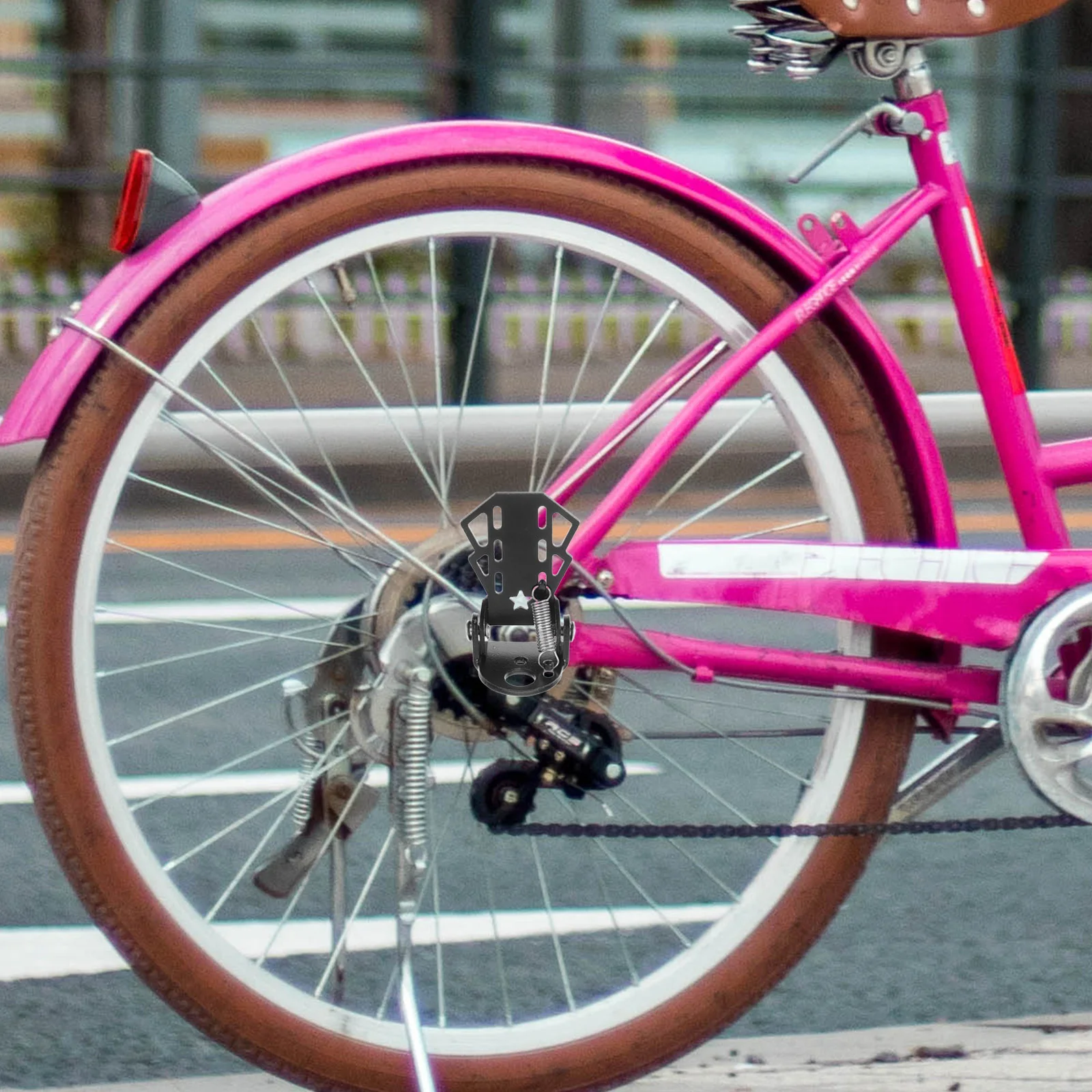 2 قطعة دواسات المقعد الخلفي للدراجة من الفولاذ قابلة للطي ومضادة للانزلاق مسند للقدمين للدراجات العالمية أوتاد خلفية للدراجات أوتاد قدم معدنية #5