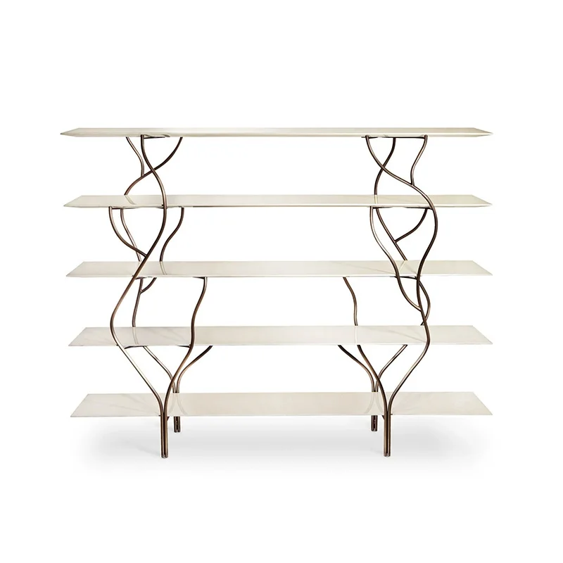 

Light luxury metal tree bookshelf designer feeling floor shelf study living room home wall display rack