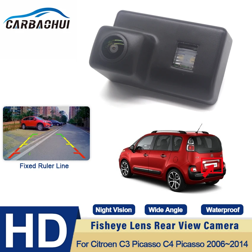 

Car Parking Rear View Camera Reverse Camera HD CCD License Plate Light Camera For Citroen C3 Picasso C4 Picasso 2006~2014