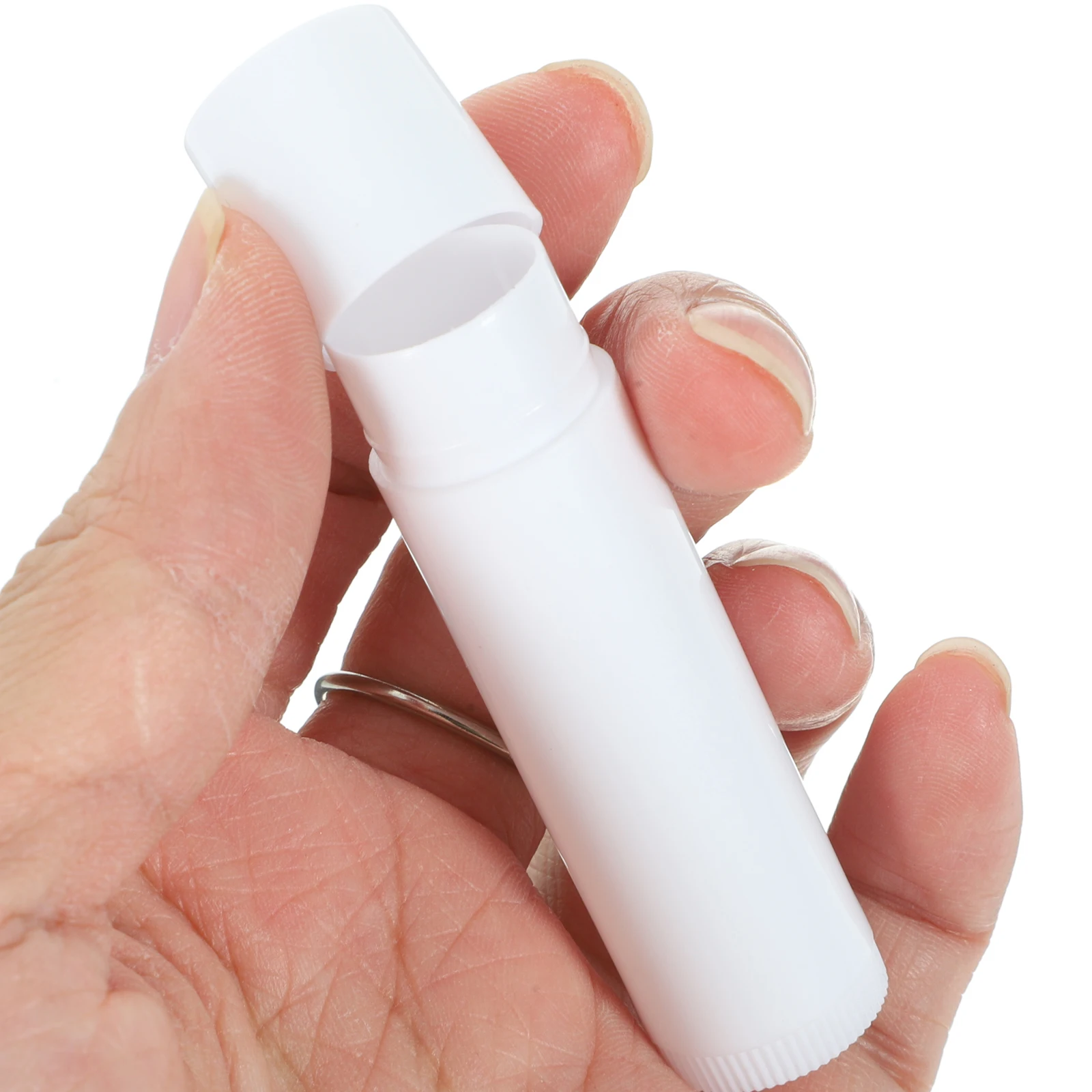 

50Pcs Natural Transparent Lip Balm Tubes PP Caps Push Wheel Mechanism Empty Containers for DIY Lip Products Lipstick Tube