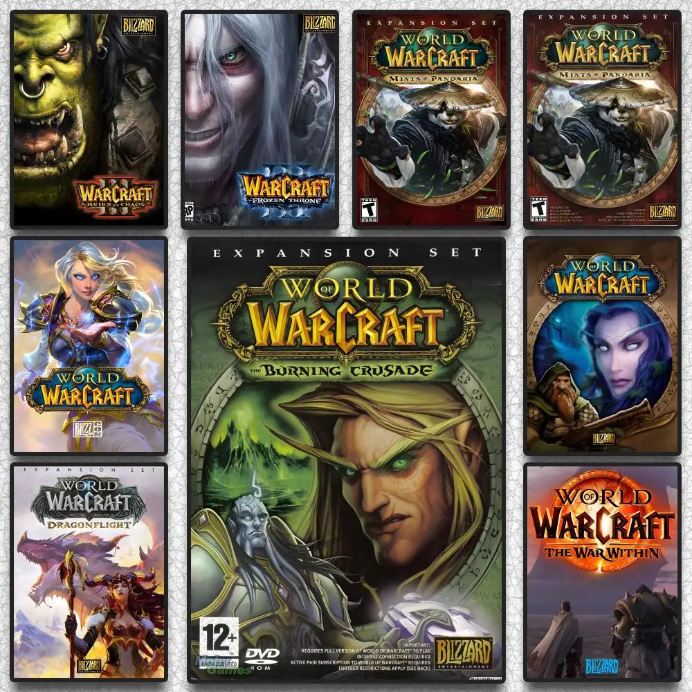 Game World Of Warcraft Poster Sticky Wall Art Printing Waterproof Home Living Bed Room Aesthetic Decor