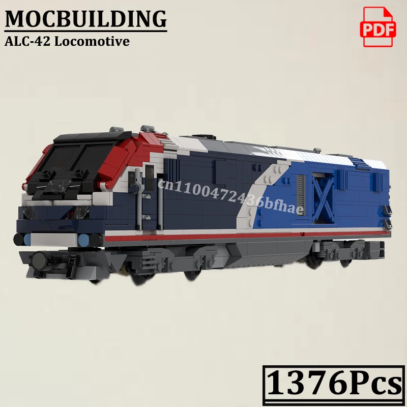 

ALC-42 Модель локомотива MOCBUILDING, креативные кирпичи, городская железная дорога, дизельный электрический поезд, строительные кирпичи, игрушки, подарок