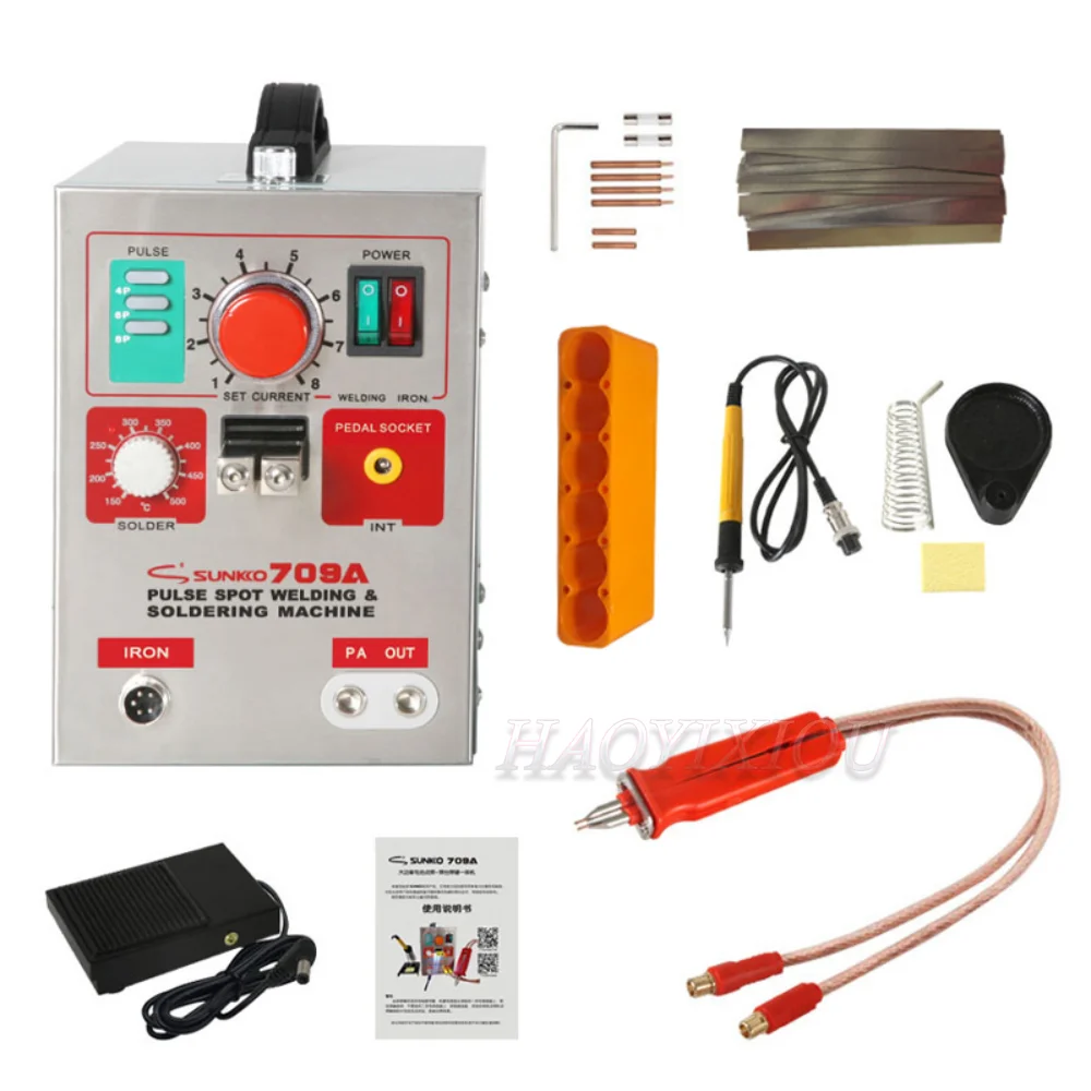 

SUNKKO 709A Spot Welder 1.9KW Pulse Spot Welding Machine For Lithium Battery Pack Welding Machine With Remote Soldering Pen