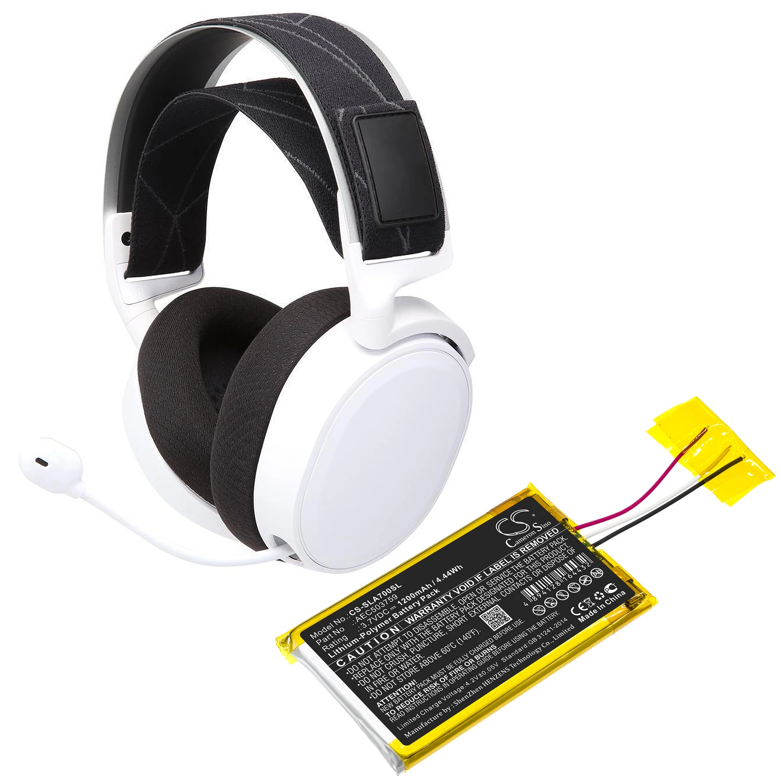 

Аккумулятор Cameron Sino 1200 мАч для Steelseries Arctis 7 Arctis 3 Arctis 1 Arctis 7P AEC503759