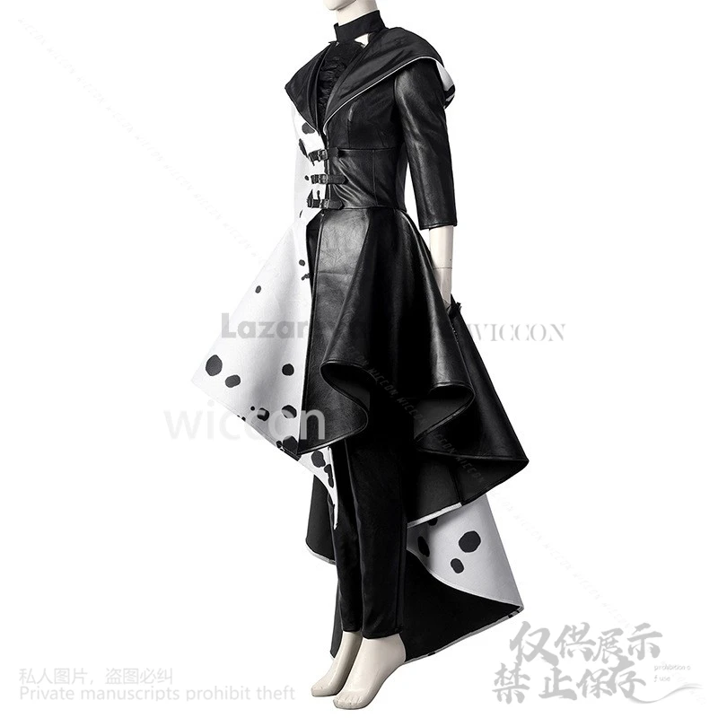 Anime Film Hond Koningin Zwart Wit Duivel Koningin Cosplay Kostuum Halloween Outfit Mantel Pak Voor Volwassen Vrouwen Lolita Jas Halve Pruiken