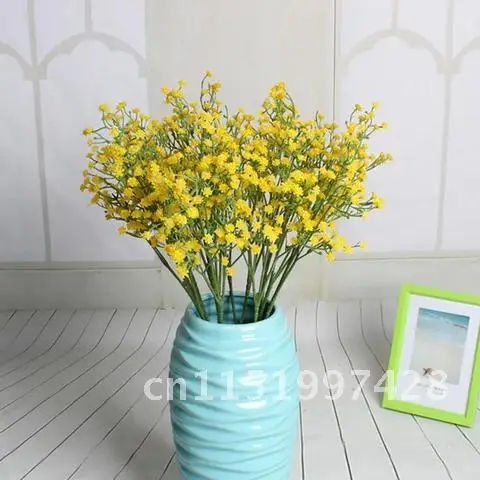 1pc Fake Silicone Baby's Breath Flower Gypsophila Artificial plant for Wedding Home Hotel Party Decoration 5 Colors