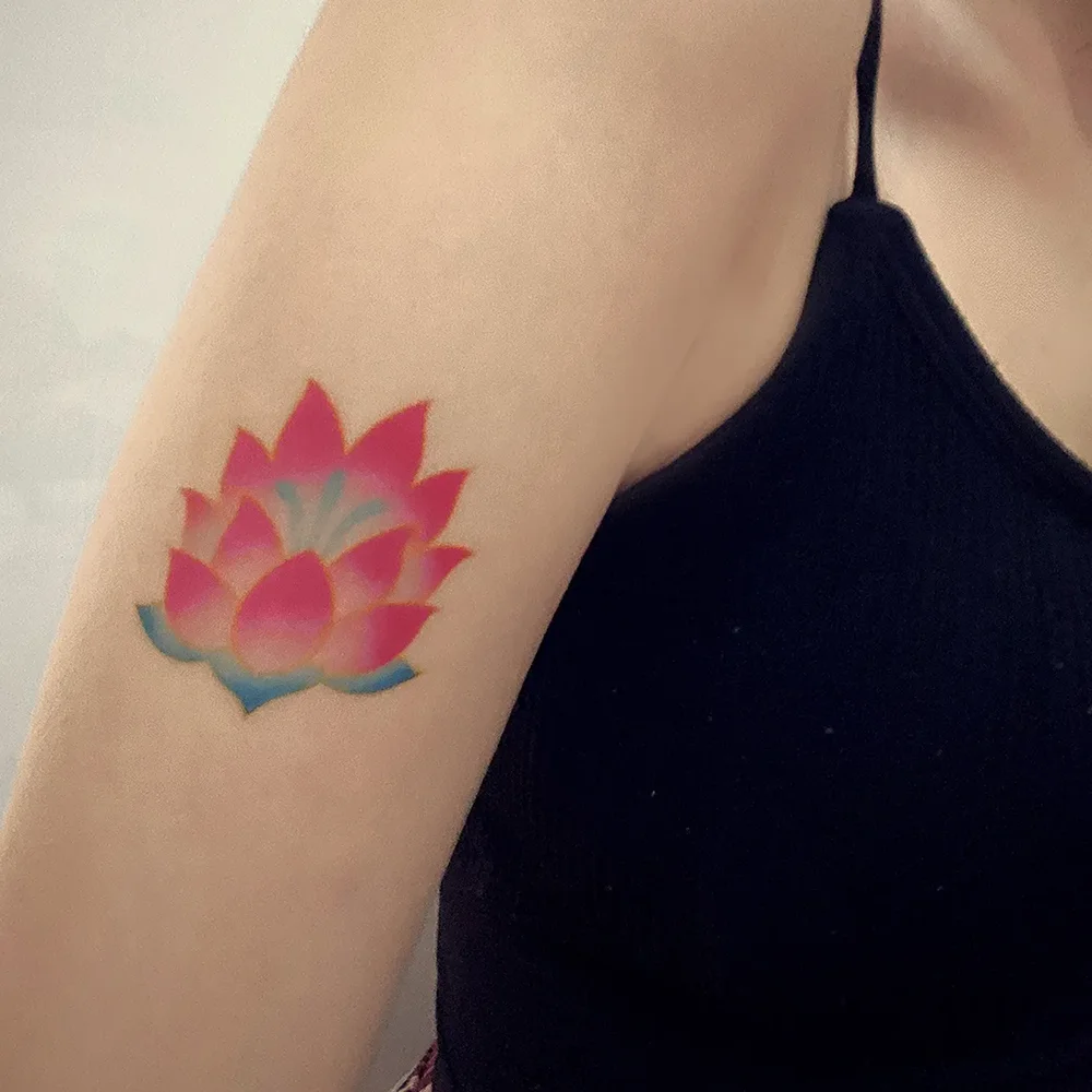 Anime NANA Oosaki Nana Cosplay Tattooing Lotus Flower Waterproof Fake Tattoo Stickers Halloween Masquerade Accessories Prop