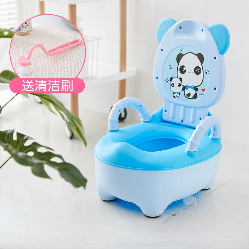 Panda Baby Potty Boys and Girls Potty Training Seat Children\'s Pot Urinal Infant Cute Toilet Seat WC -Free Cleaning Brush