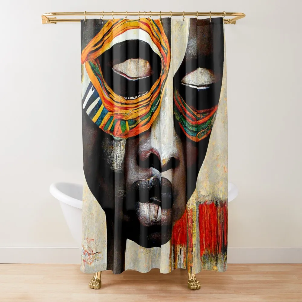 

African Mask Man Shower Curtain Shower Waterproof Luxury Bathroom Shower Bathroom And Sets For Bathroom Curtain
