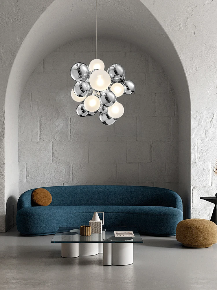 Contemporary European Style Glass LED Pendant Chandelier Hanging Light for Dining Room Luxury Home Interior Decoration