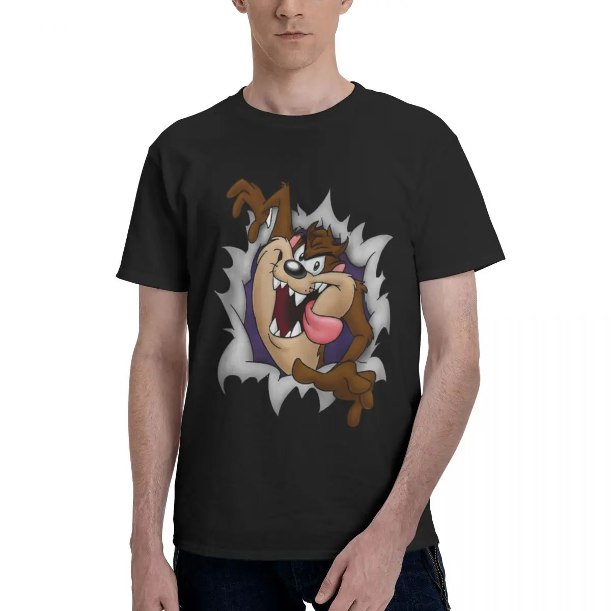 2023 New Arrival Tasmanian Devil T-Shirt 100% Cotton Taz Cartoon Anime Streetwear TShirt