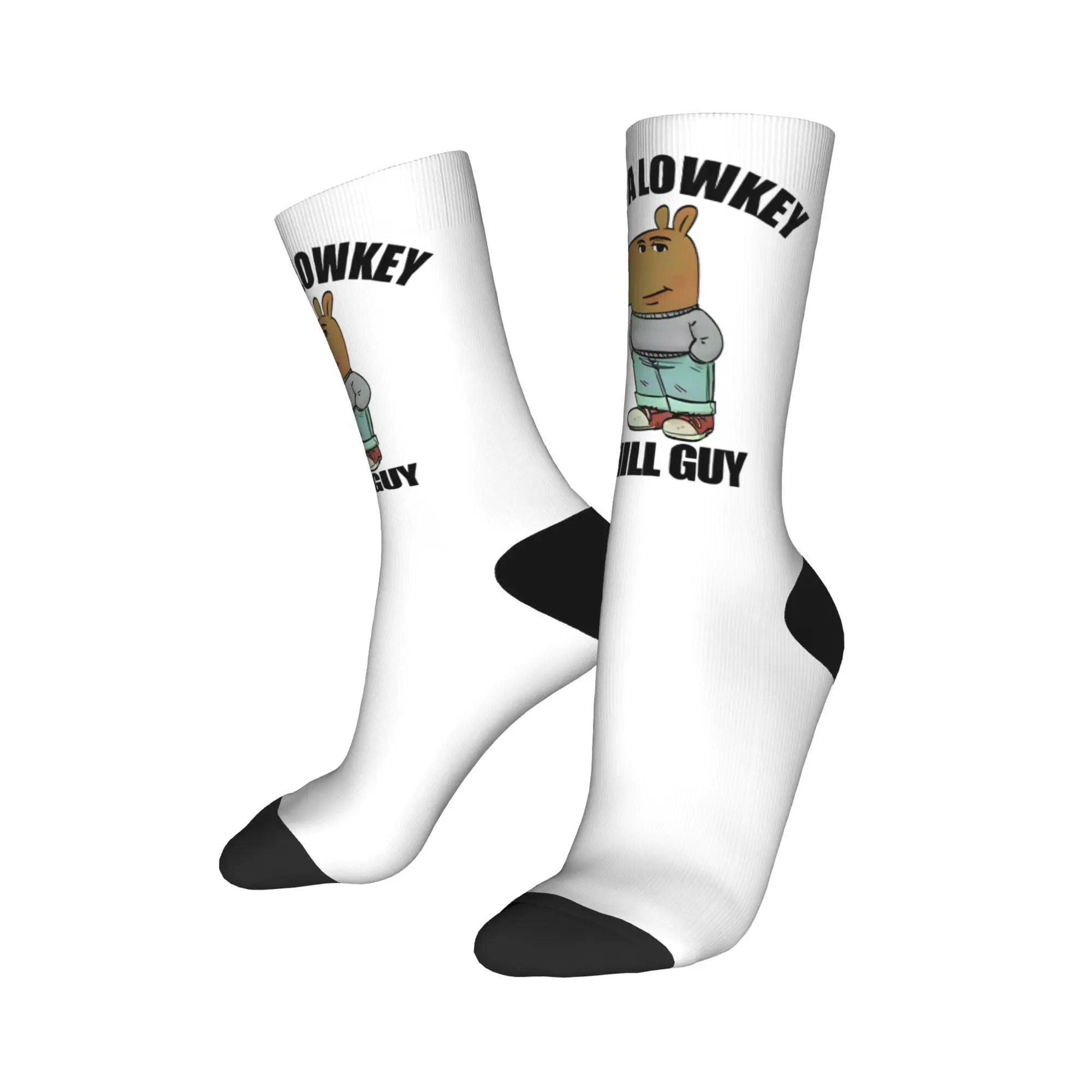 Just a Lowkey Chill Guy Socks Men Women Polyester Casual  Socks Harajuku Spring Summer Autumn Winter Middle Tube Socks Gift