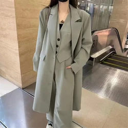 Evening DressThree Piece Suit For Women, Loose Fit, Formal Dress, Long Wide Leg Pants, Big Brand, Spring And Autumn, New, 2024