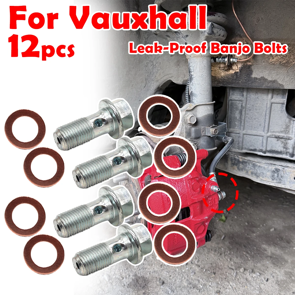 

2kit Rear Left Right Caliper Hose Lines Banjo Fittings Bolts Sealing Washers For Vauxhall Astra K 2015-2022 Insignia A 2008-2017