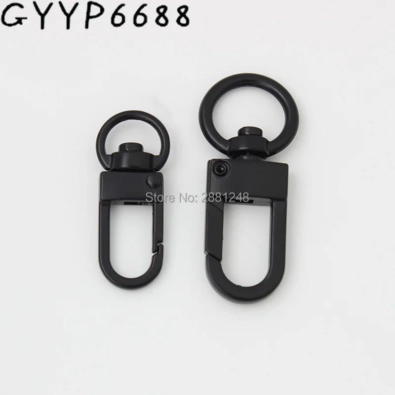 10-30-100pcs 10-13mm dark black trigger snap hook metal swivel clasp lobster claws swivel hooks hardware trigger snap hook metal