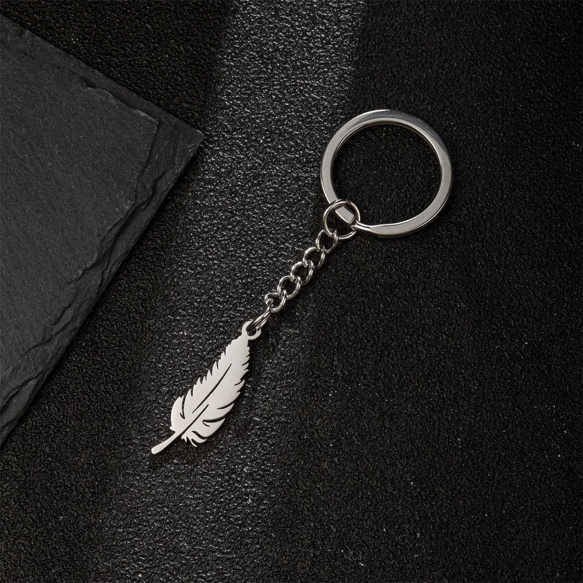 Diy Handmade Stainless Steel Keychain Car Keyholder For Women Luxury Leaf And Flower Bag Charm Keyring Clip Key Chain Jewelry image 4