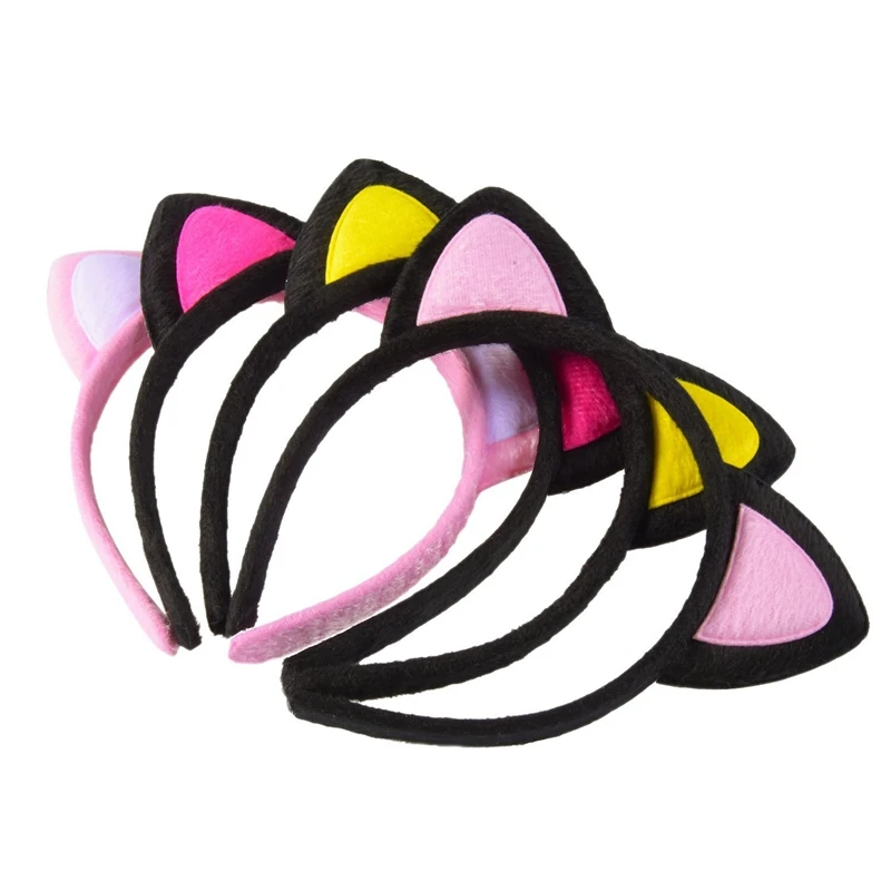 Gato orelha Headband com fivela, Desenhos animados Headband, Bonito