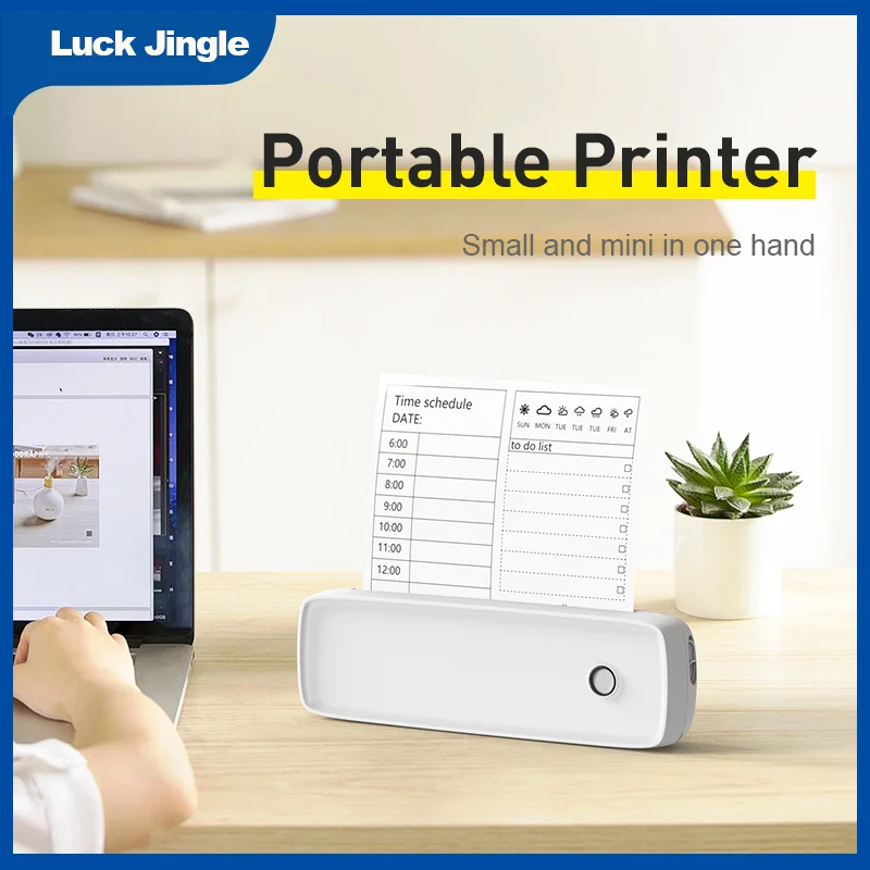 A4 Printer portable home office small intelligent inkless mini student study paper Bluetooth inkless printer