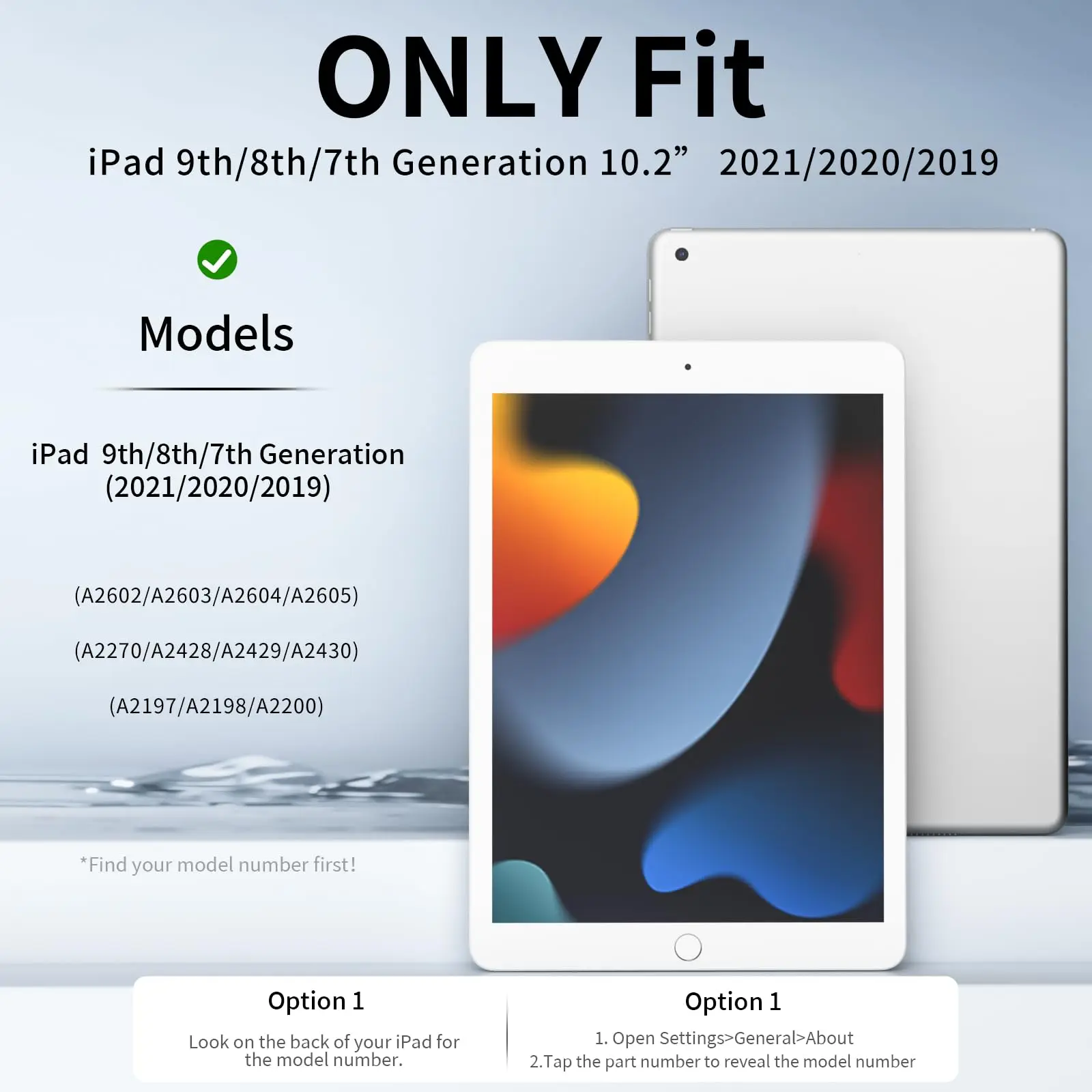 Für iPad 10.2 2019 2020 2021 7. 8. 9. Generation Magnetische Flip Smart Cover für iPad 7 8 9 mit weicher Silikon-Rückschale – Detail 1