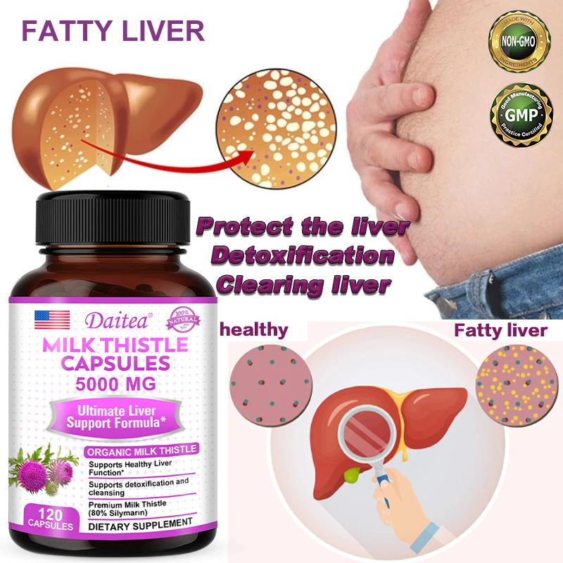 Organic Milk Thistle Extract Liver Capsules help lower cholesterol, support a healthy liver, detoxify and fight oxidants