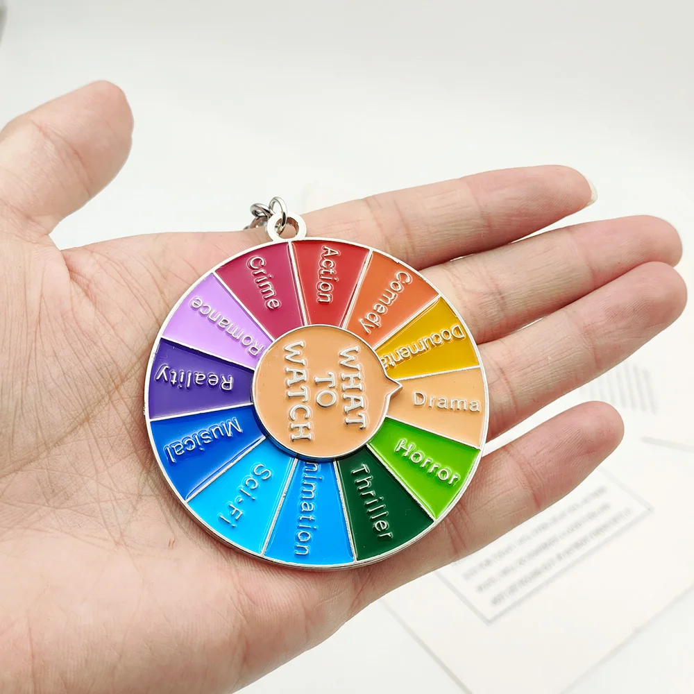 Funny Enamel keychian Pendants Mood Battery Indicator Turntable Compass Badge Wheel keyring for Backpacks Aesthetic Jackets Gift