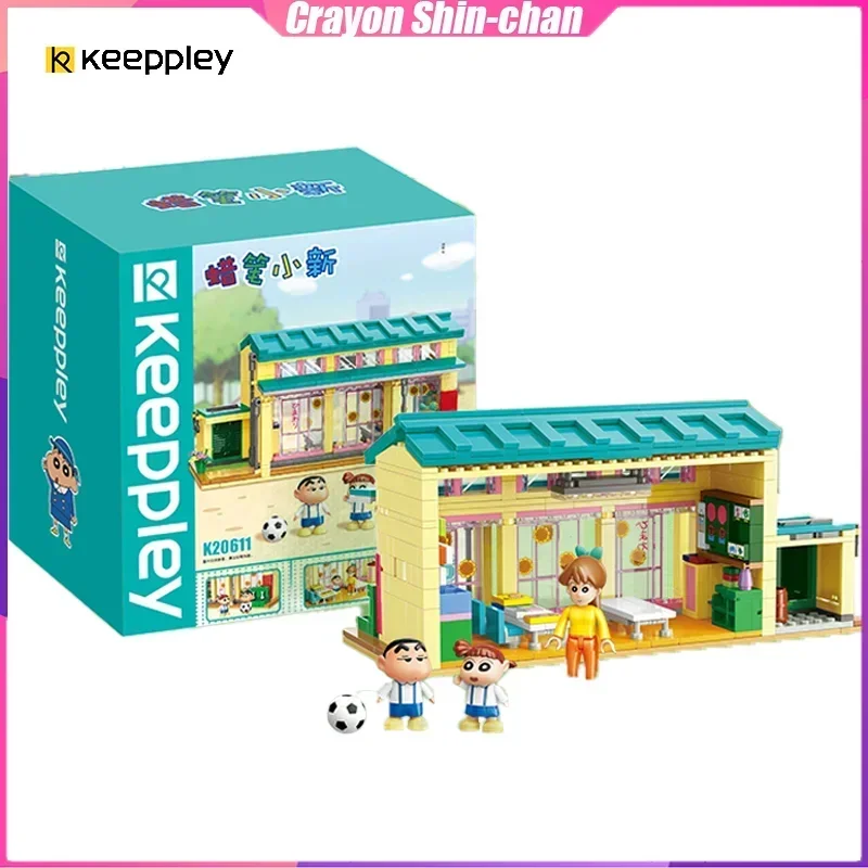 

Keeppley Crayon Shin-chan Building Blocks Futaba Kindergarten Decoration Puzzle Assembling Model Toys Birthday Gift for Children