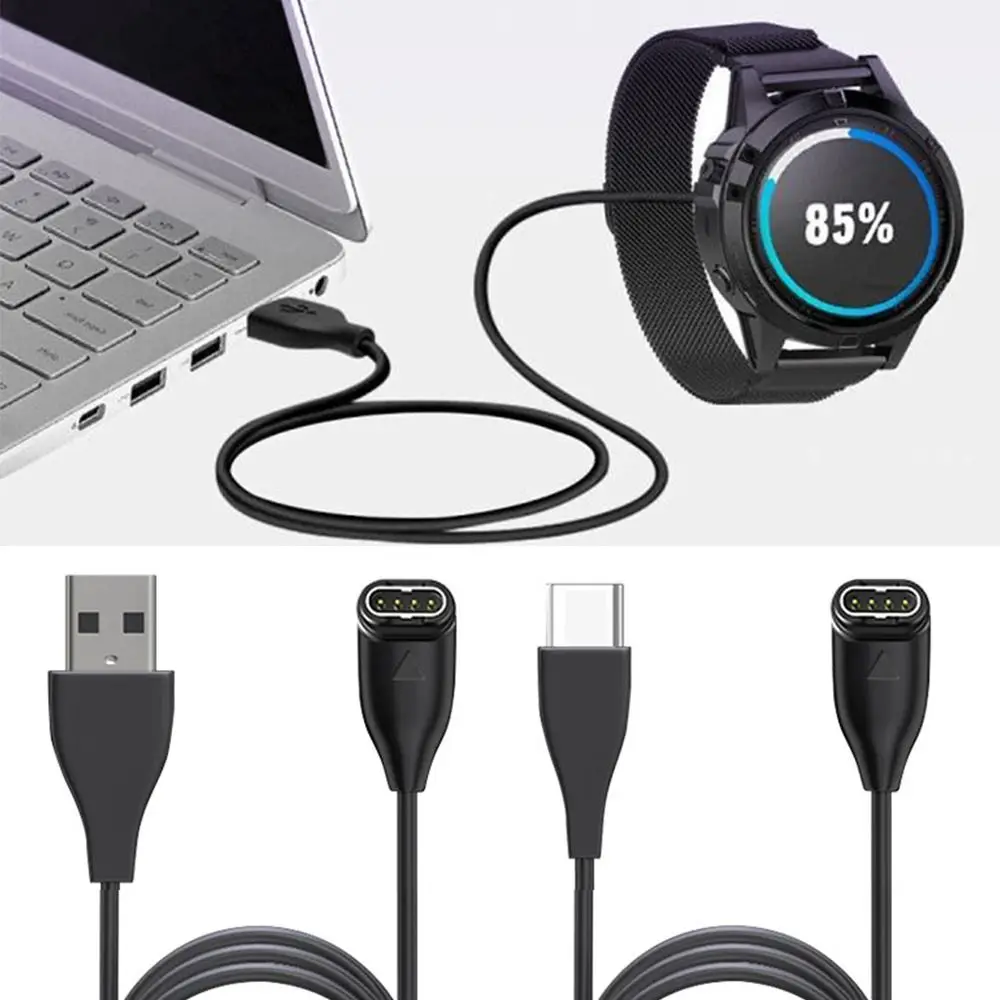 1M Accessories Charging Charger Wire Cord Type C Data Cable For Garmin Fenix 7 6 5 Venu 2 Plus instinct 2 EPIX 2