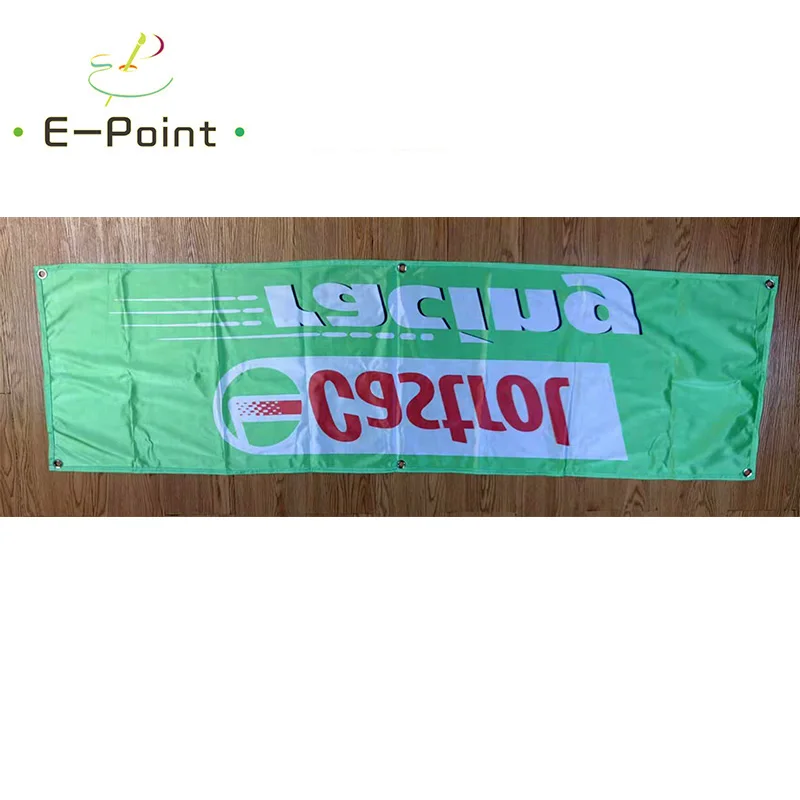 130GSM 150D Material Castrol Racing Car Banner 1.5ft*5ft (45*150cm) Size for Home Flag Indoor Outdoor Decor yhx009