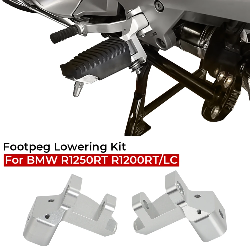 Footpeg Lowering Kit For BMW R1200RT R1250RT R1200 R1250 RT 2014-2021 Motorcycle Accessories Rider Footrest Front Foot Pegs