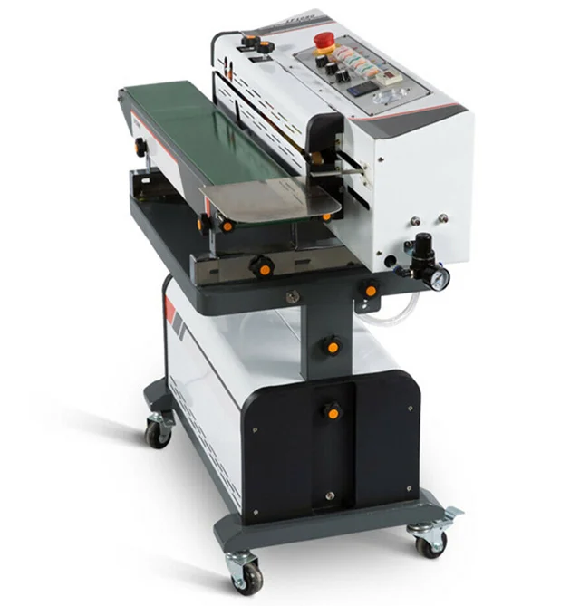 Semi-Automatic Continuous Heat Sealing Machine For Food Electric Vacuum And Nitrogen Flushing Wood Case Packaging