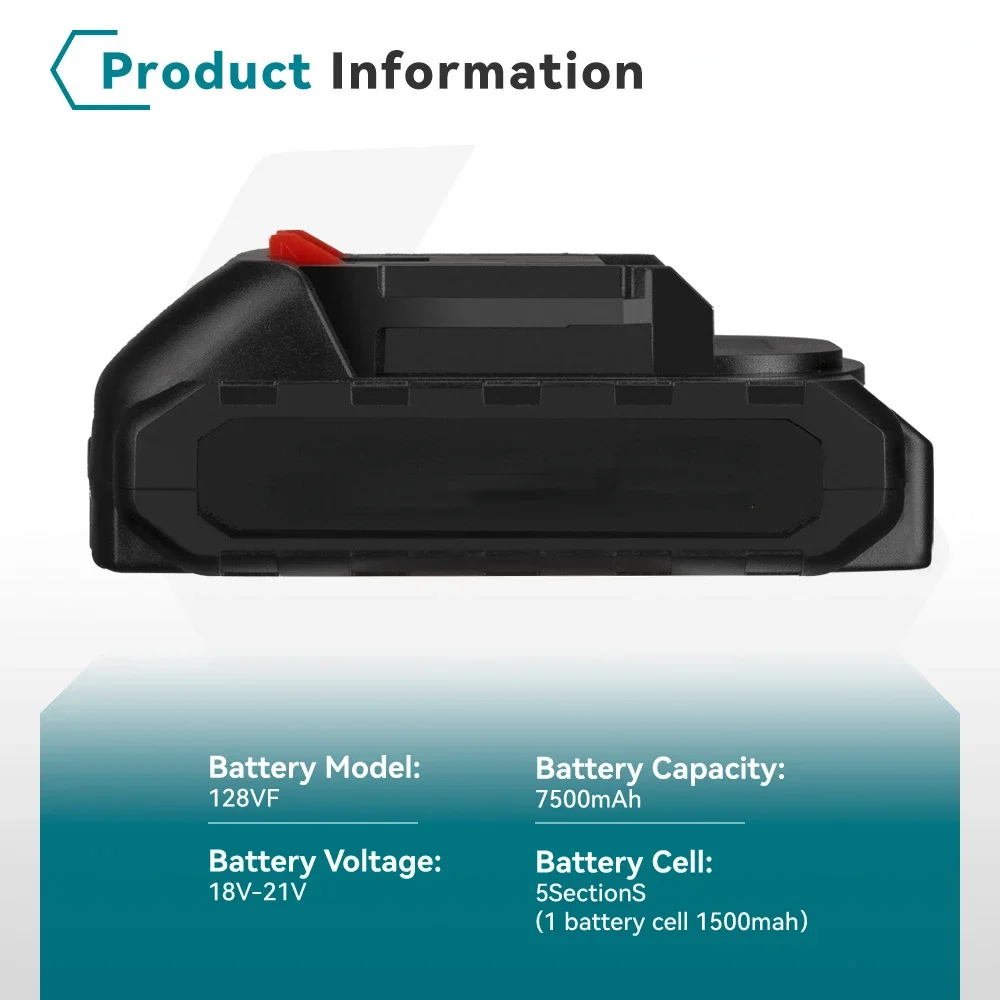 20V Rechargeable Lithium Battery EU Plug.388VF 15000mAh.928VF 22500mAh.Battery Capacity Indicator.for Chainsaw Electric Drill