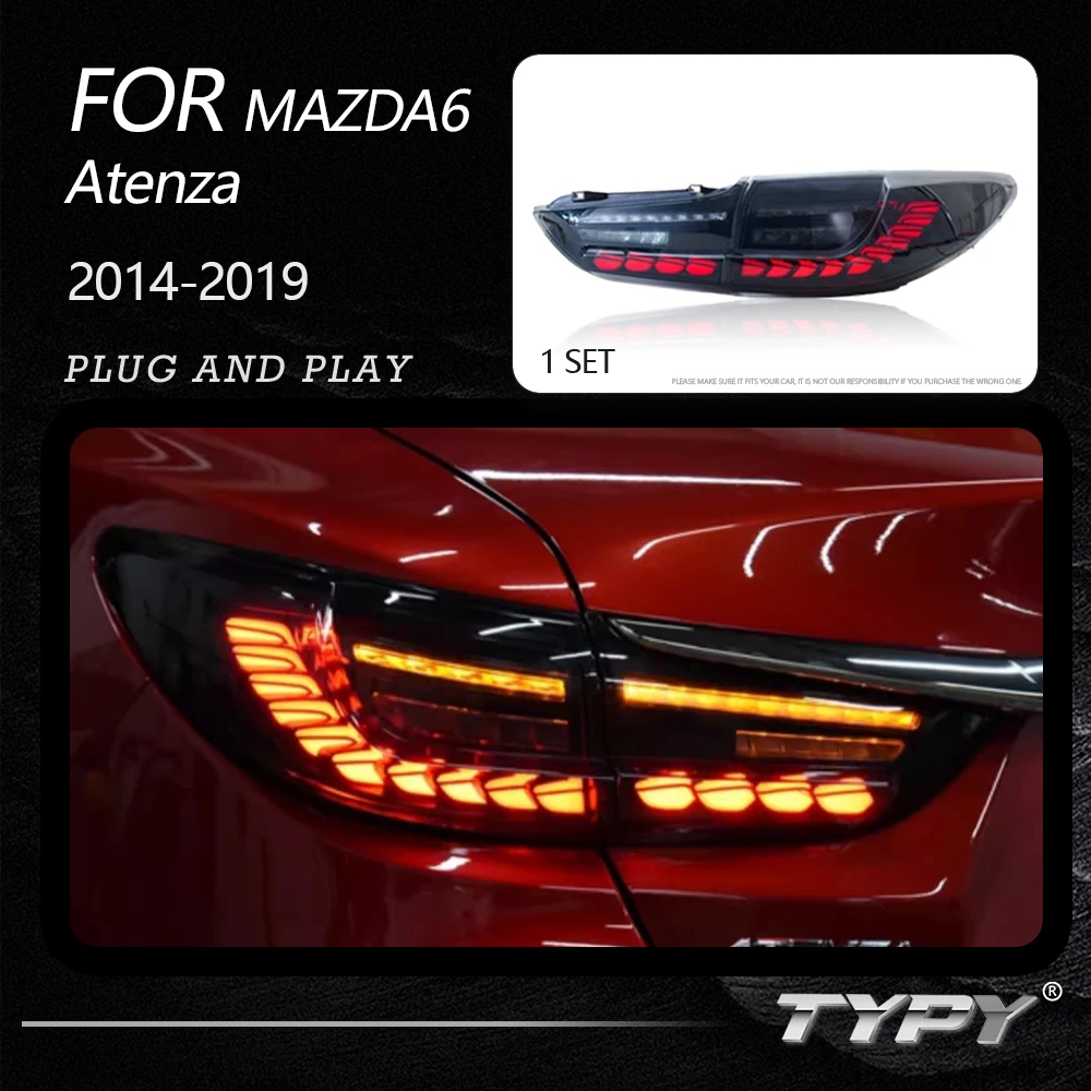 

TYPY Car Tail Lights For Mazda 6 Atenza 2014-2019 LED Car Tail Lamps Daytime Running Lights Dynamic Turn Signals Car Accessories