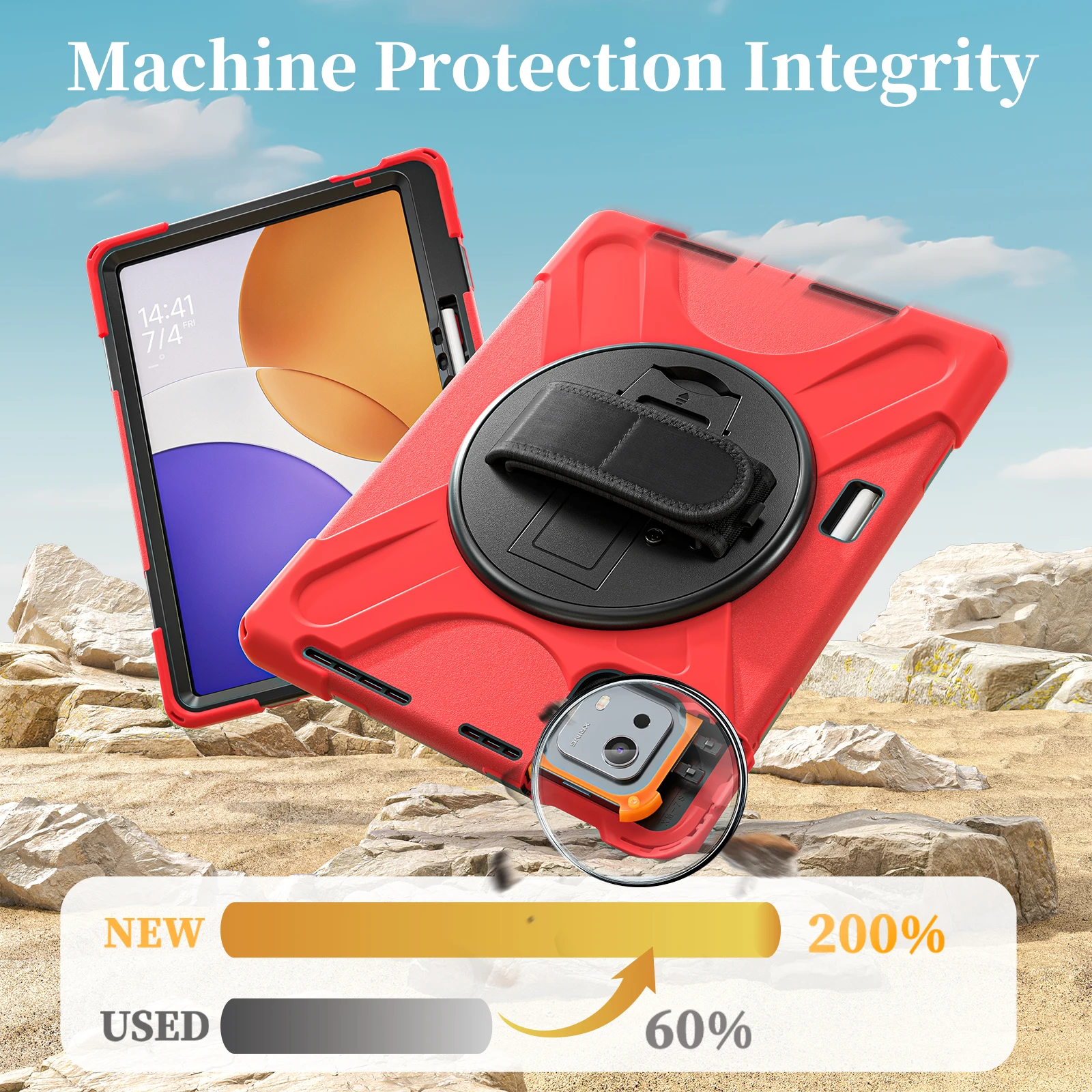 Heavy Duty Cover For Xiaomi Pad 7S Pro 12.5 2025 Case Full Protection Shell 6S Pro 12.4 Tablet Build in Stand Handheld Portable