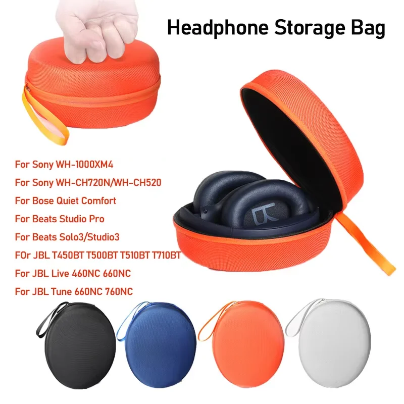 Estuche Universal para Auriculares WH-1000XM5/XM4 EDIFIER W820NB, Bolsa de Almacenamiento Rígida Portátil de EVA para QCY H3/H4