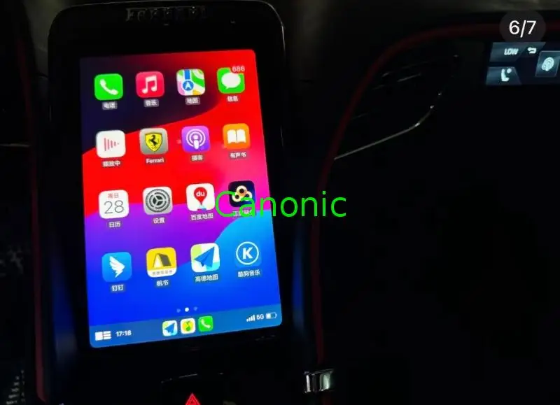 Mirror Link Interfaz de vídeo Android Music CarPlay para Ferrari Roma 2020