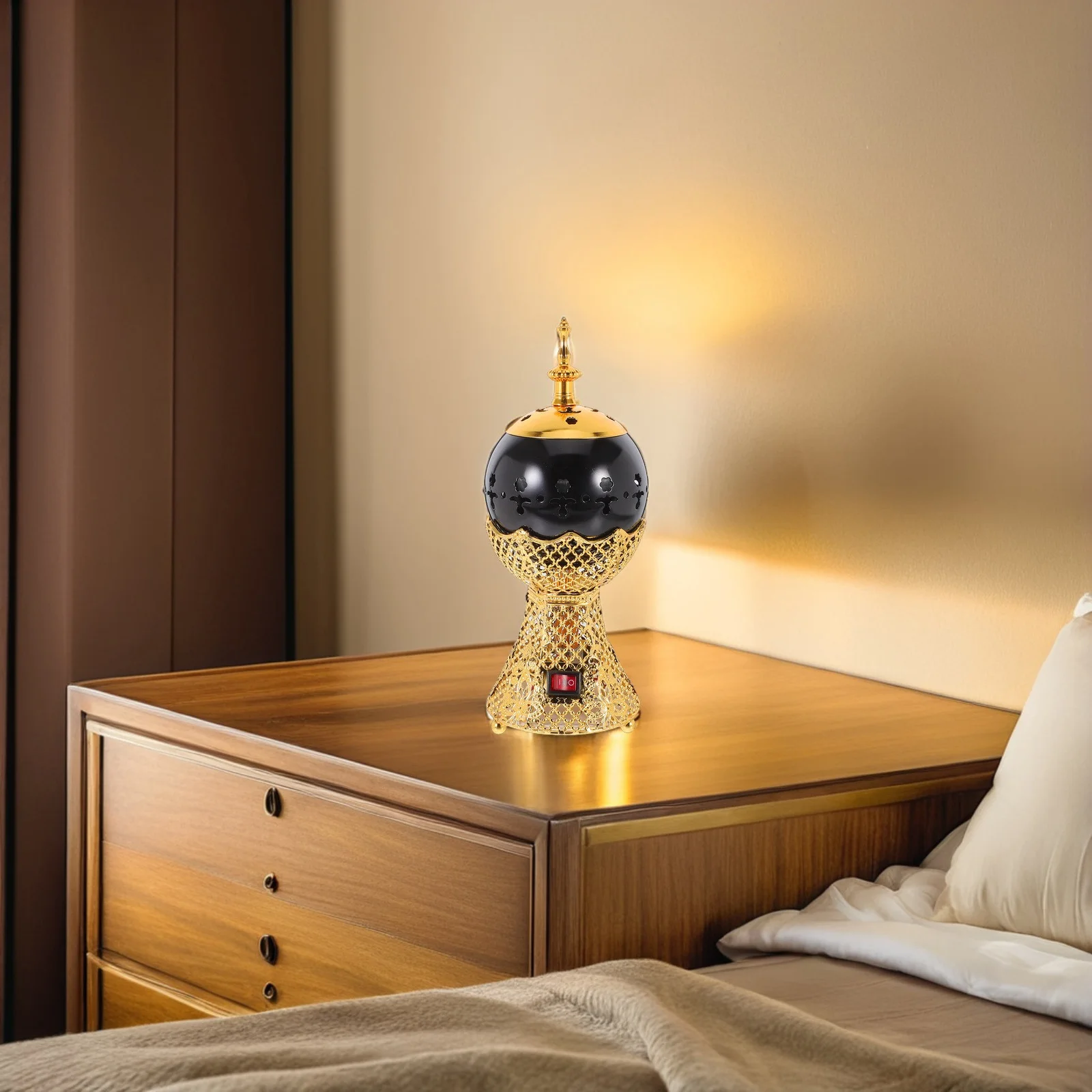 

Ceramic Electric Incense Burner Plug in Small Size for Home Office Spa Aromatherapy Vintage Censer Oil Wax Melt Holder