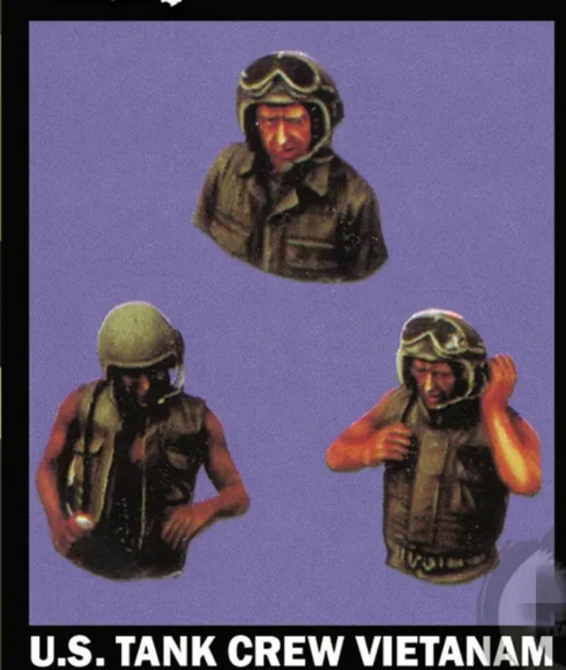

1/35 Resin Figure Model Assembled Kits Vietnam War U. S. Tank Corps 3 Figure Hobby Collection Miniature Unassembled &Unpainted