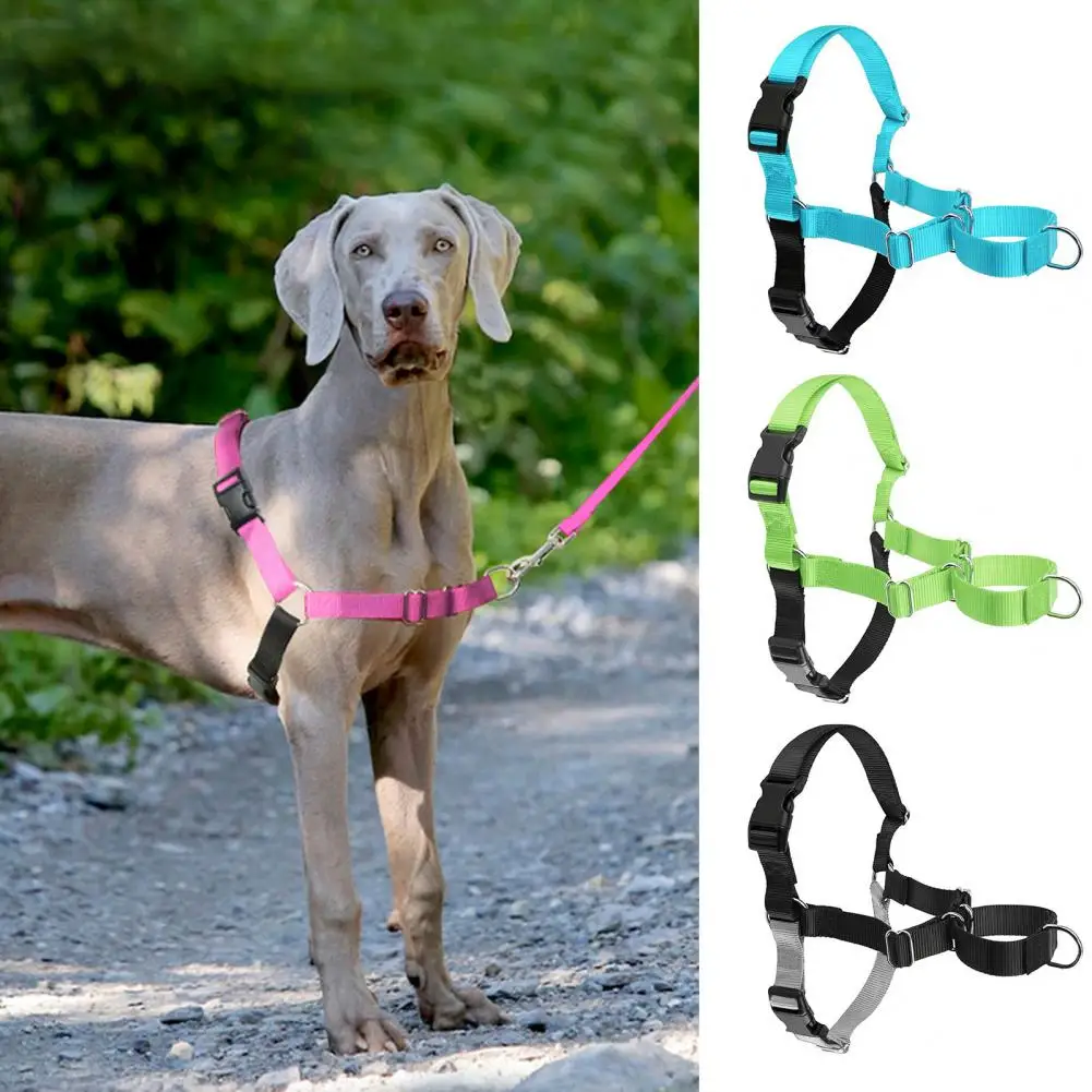 Arnés reflectante de nailon para perros, arneses de entrenamiento ajustables para perros sin tirar, chaleco para caminar Pitbull para perros pequeños y grandes