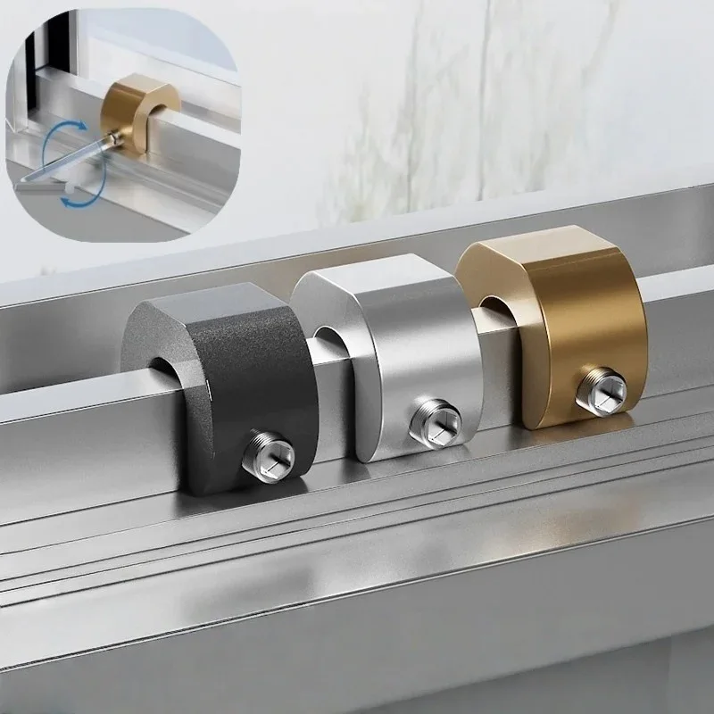 Child Safety Lock Push-pull Window Buckle Anti-theft Artifact Protective Buckle Screen Limiter Aluminum Alloy Anti-theft Lock