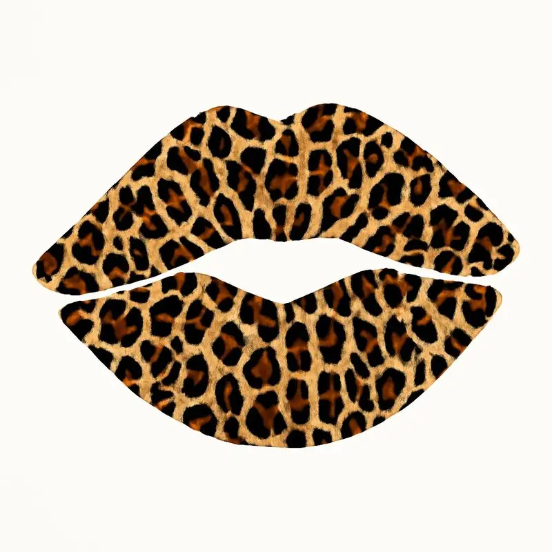 

1pcCar Vinyl Decal - Stylish Leopard Print Lips Design, Self-Adhesive Waterproof Durable Vinyl, Perfect for Car Windows, Body