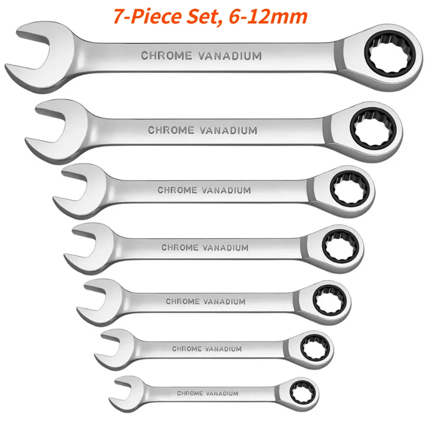 

Ratchet wrench combination 72 Tooth Gear Ring Torque Socket Wrench Set Metric Combination Ratchet Spanners Set Car Repair Tools
