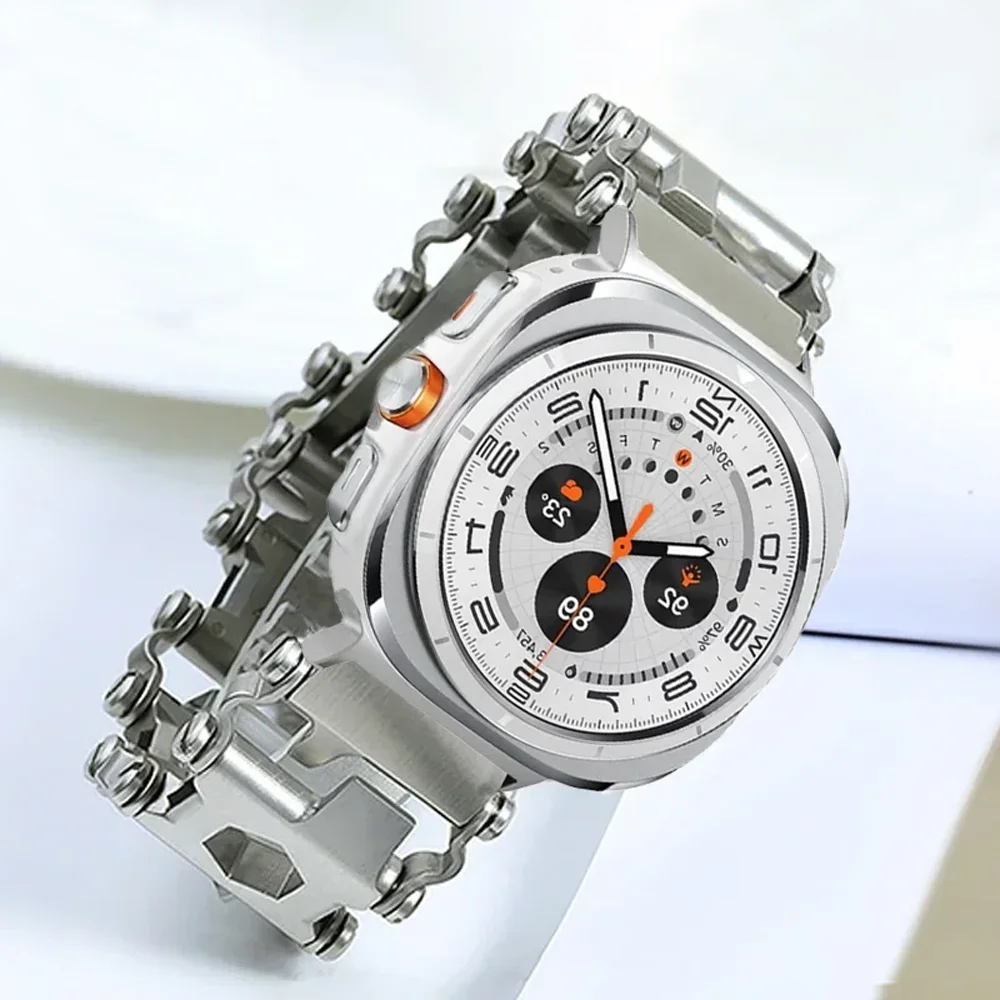 Multifunktionales Metallarmband für Samsung Galaxy Watch 8 Ultra 47mm Edelstahl-Armband Galaxy Watch 7-8 Ultra Band