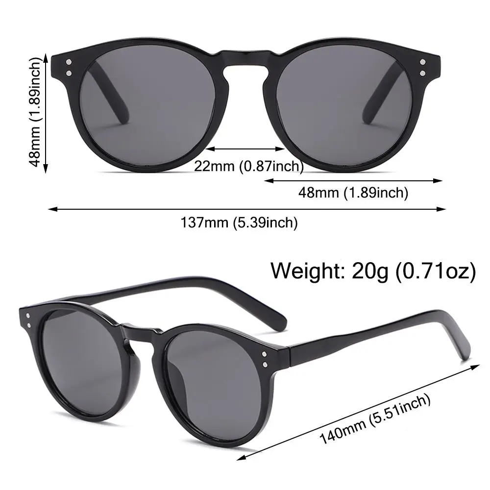 Vintage Small Frame Sunglasses for Women, Trendy Round Frame Sun Glasses Retro Shades Travel Beach UV400 Protection Eyewear