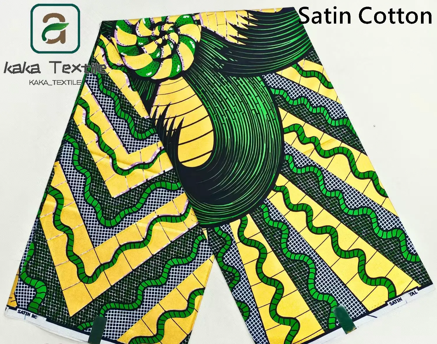 جديد لينة مادة القطن الساتان الأفريقي الديباج الأزرق الملكي الذهبي يطبع نسيج القطن Pagne الاشياء الشمع الأقمشة المنسوجة 6 ياردة