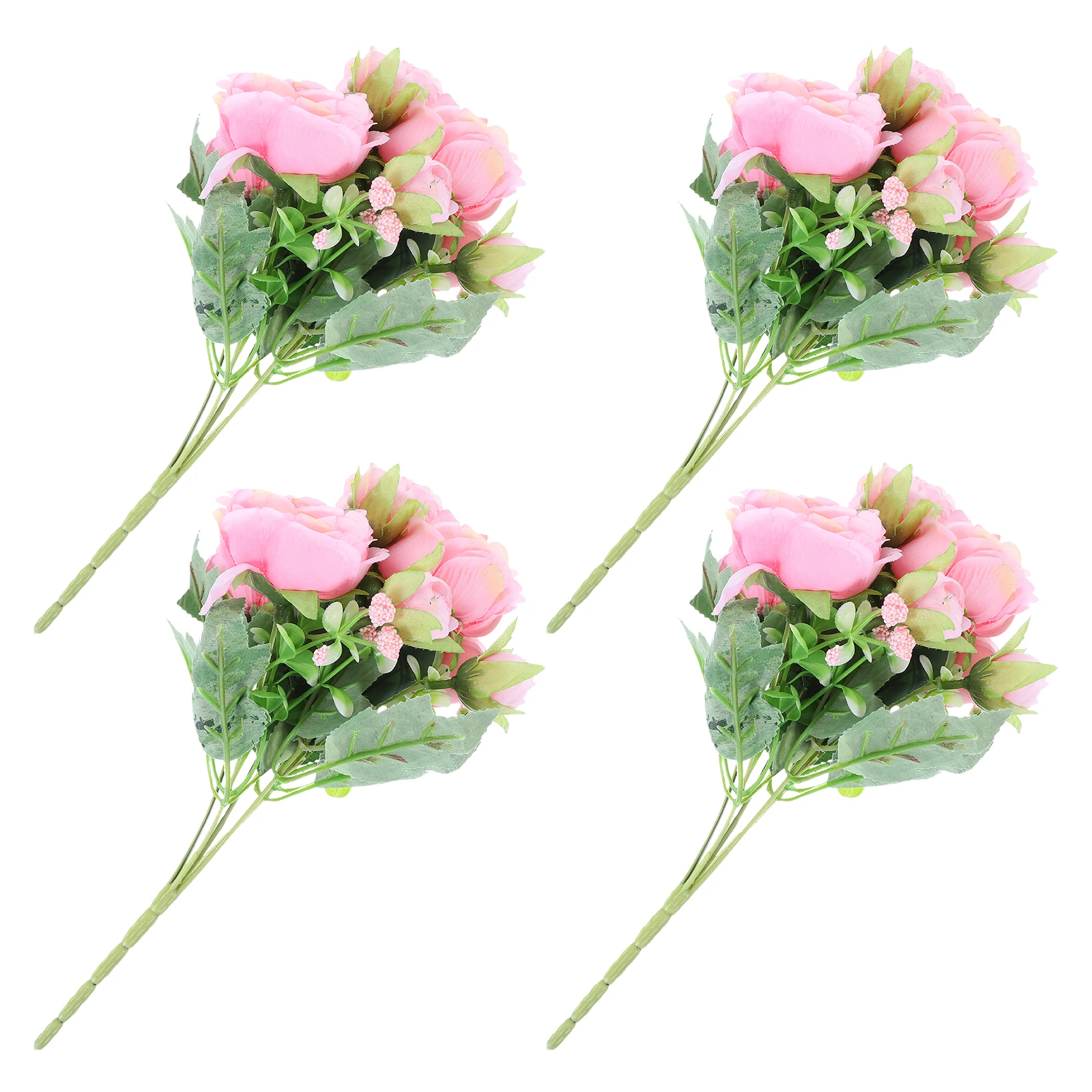 

4pcs Artificial Peony DIY Decor Materials Table Centerpieces Wedding Party Supplies Plastic SilkFlower HomeDecoration