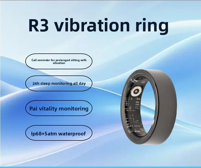 Smart AI Wearable Ring with Vibration Alert, Fitness Tracker for Step Counting, Heart Rate & Sleep Data Recordi Tool