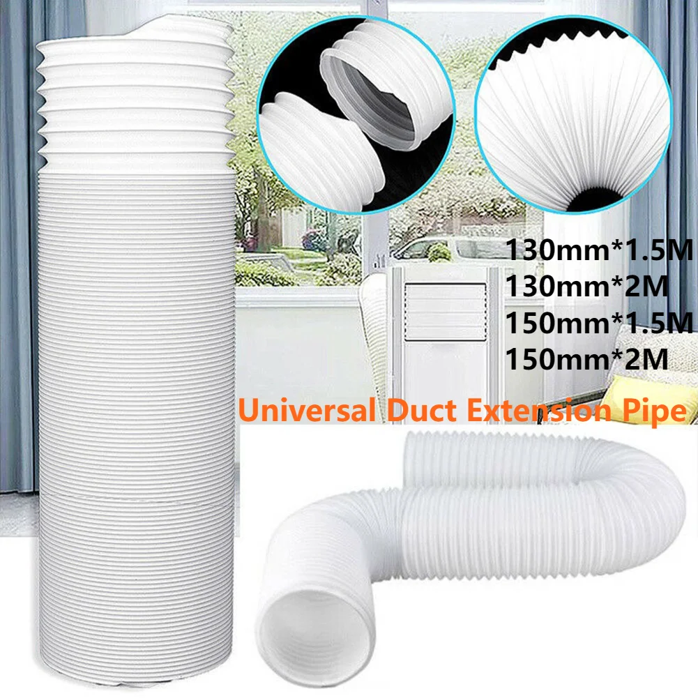 1.5/2M Portable Flexible Conditioner Exhaust Hose Tube 13/15cm Exhaust Pipe Hose Connector Interface for Mobile Air Conditioning