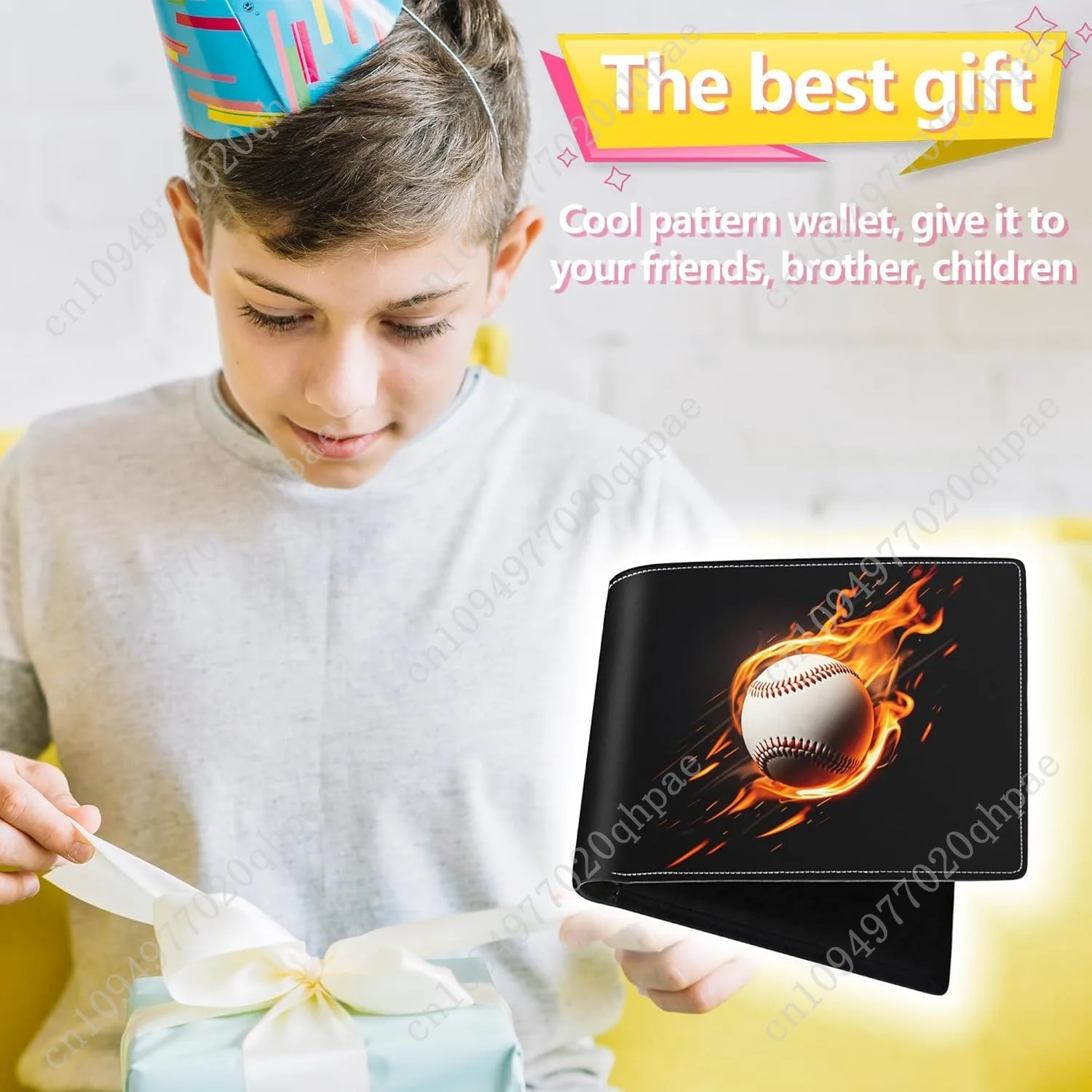 محفظة جلدية رائعة للأولاد والمراهقين، من عمر 8 إلى 15 عامًا - تصميم مضحك ثنائي الطي مع جيب للعملات المعدنية ونافذة الهوية وبطاقة المحفظة - مثالية